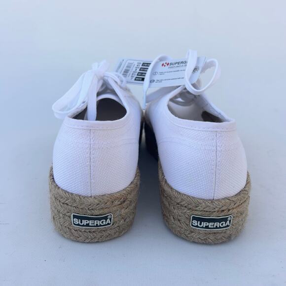 Superga 2790 Donna Rope White Platform Espadrilles Sneakers Shoes 9.5 Box - Picture 8 of 11